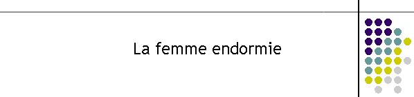 La femme endormie